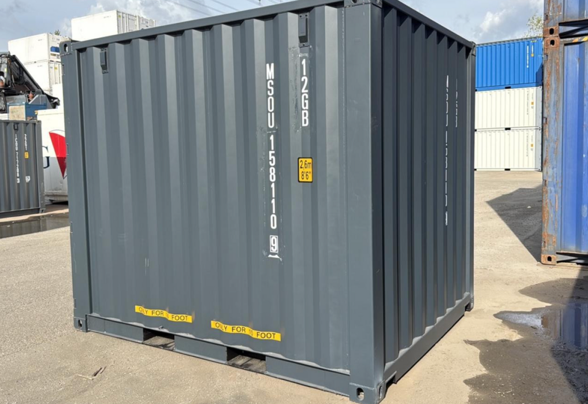 10ft Shipping Container - New Storage Container Unit (RAL 7016 Anthracite Gray) for sale
