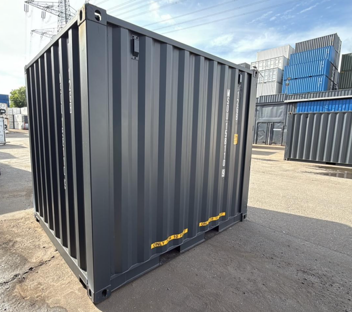 10ft Shipping Container - New Storage Container Unit (RAL 7016 Anthracite Gray) for sale near me