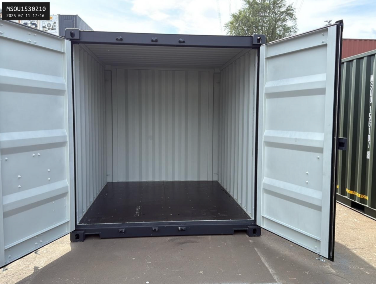 10ft Shipping Container - New Storage Unit (RAL 7021 Black Gray) 
