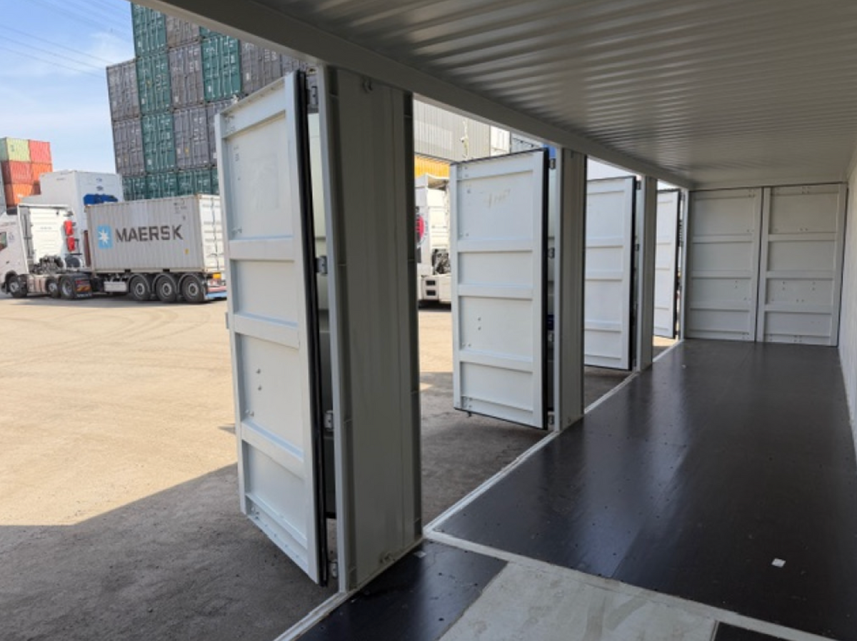 12m (40ft) High Cube Shipping Container - 2025 One-Trip 4-Door Multi-Access Unit (RAL 7035 Light Gray) | SA Depot 4