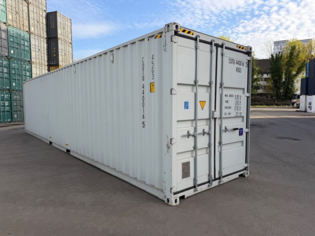 12m (40ft) High Cube Shipping Container - 2025 One-Trip 4-Door Multi-Access Unit (RAL 7035 Light Gray) | SA Depot 5