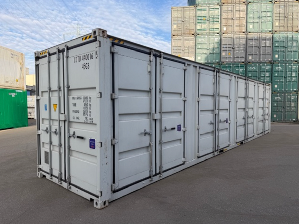 12m (40ft) High Cube Shipping Container - 2025 One-Trip 4-Door Multi-Access Unit (RAL 7035 Light Gray) | SA Depot 6