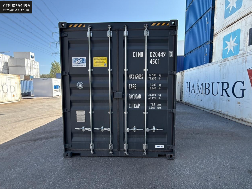 12m (40ft) High Cube Shipping Container - 2025 One-Trip Unit (RAL 7012 Basalt Gray) | SA Depot 2