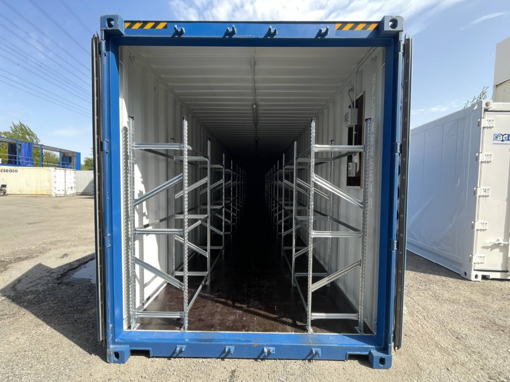 12m (40ft) High Cube Shipping Container - Double Door Unit with Tire Racking & Lighting | SA Depot 8