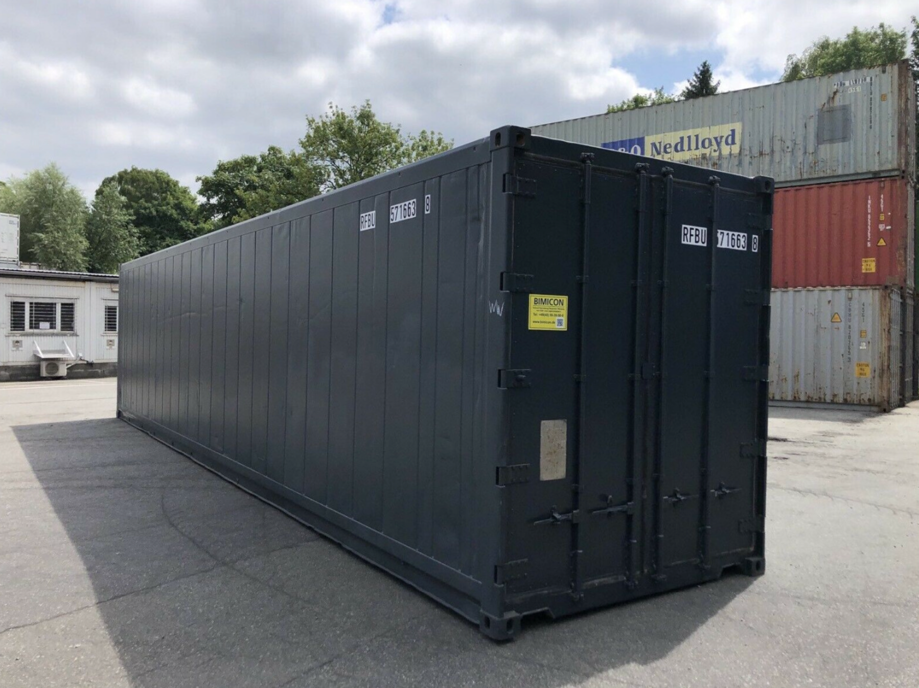 12m (40ft) High Cube Shipping Container - Insulated Thermal Storage Unit (Premium Matte Black) | SA 3