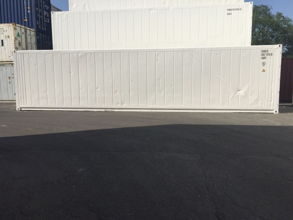 12m (40ft) High Cube Shipping Container - Insulated Thermal Storage Unit (RAL 9010 Pure White) | SA 1