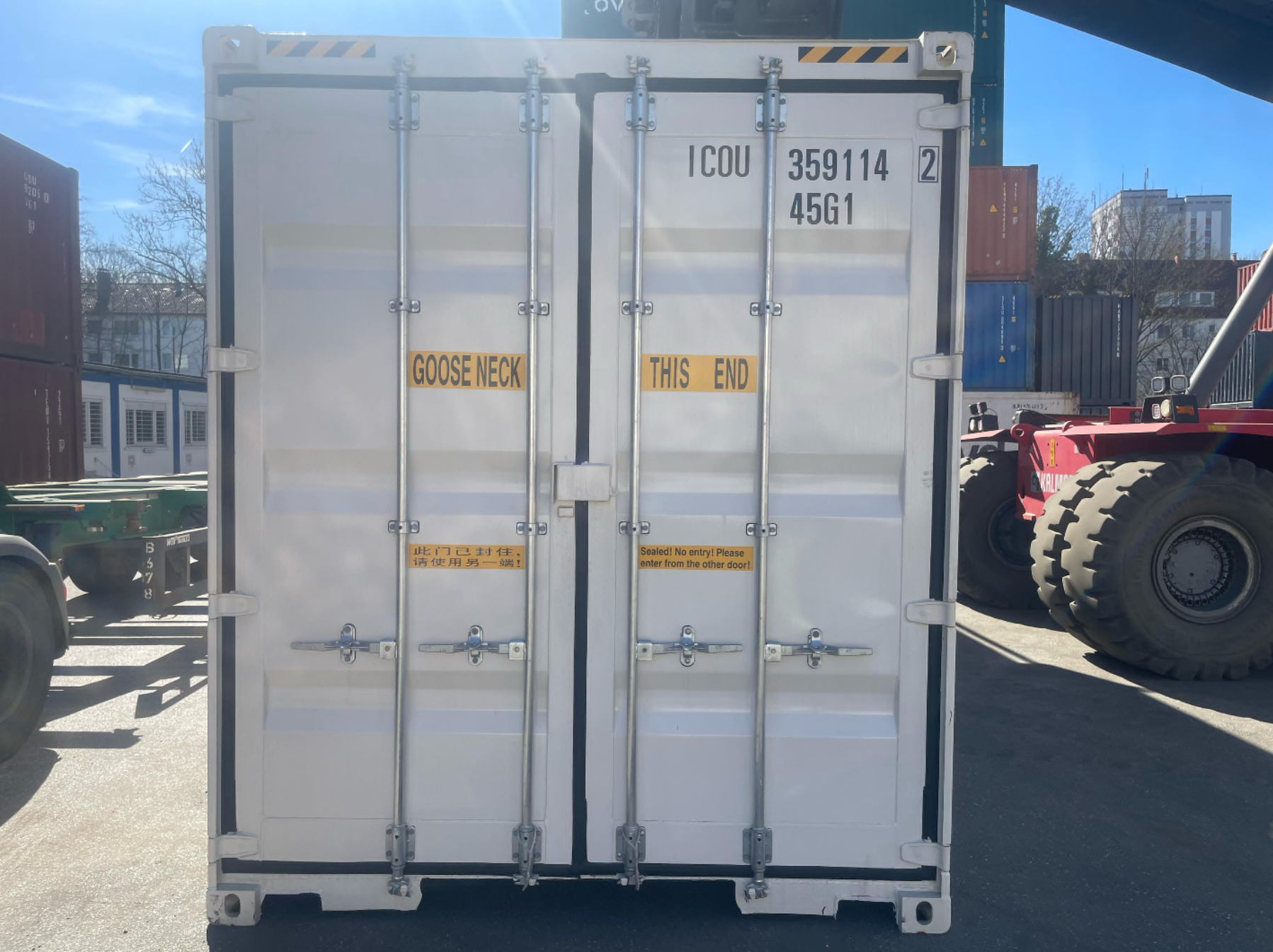 12m (40ft) High Cube Shipping Container - New One-Trip Double Door Unit (RAL 9010 Pure White) | SA Depot 5