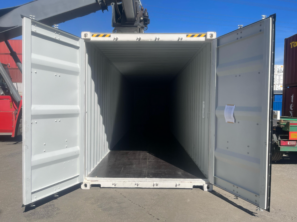 12m (40ft) High Cube Shipping Container - New One-Trip Double Door Unit (RAL 9010 Pure White) | SA Depot 6
