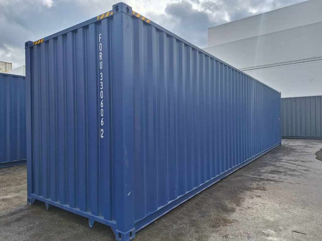 12m (40ft) High Cube Shipping Container - New One-Trip Storage Unit (RAL 5013 Cobalt Blue) | SA Depot 1