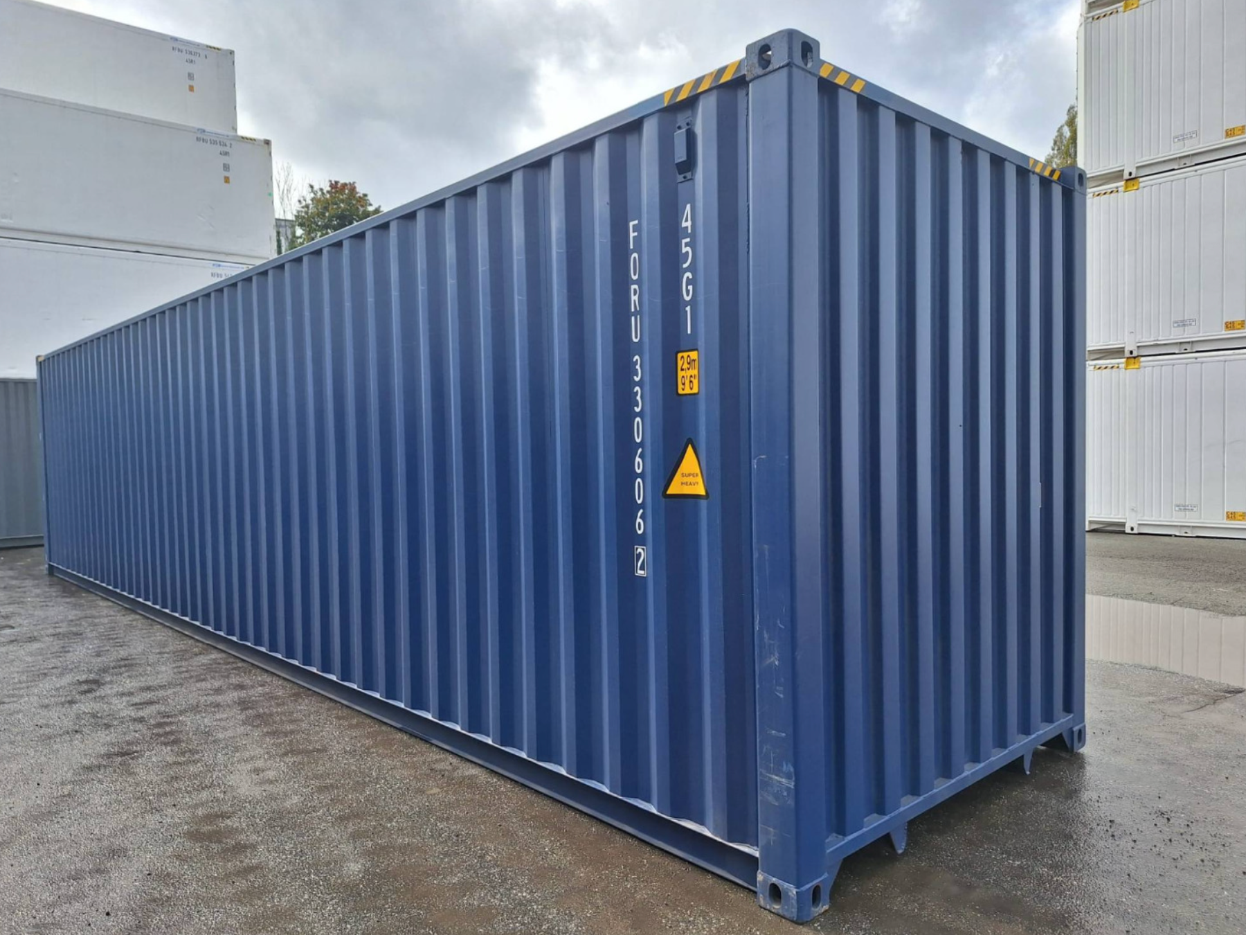 12m (40ft) High Cube Shipping Container - New One-Trip Storage Unit (RAL 5013 Cobalt Blue) | SA Depot 4