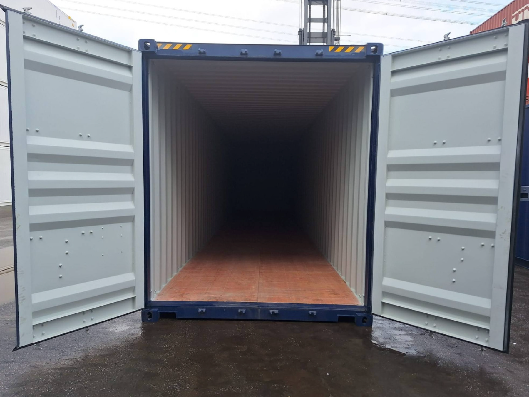 12m (40ft) High Cube Shipping Container - New One-Trip Storage Unit (RAL 5013 Cobalt Blue) | SA Depot 5