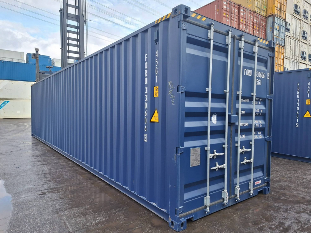 12m (40ft) High Cube Shipping Container - New One-Trip Storage Unit (RAL 5013 Cobalt Blue) | SA Depot 6