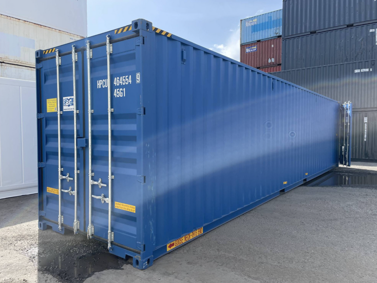 12m (40ft) High Cube Shipping Container - New One-Trip Storage Unit (RAL 5013 Cobalt Blue) | SA Depot 7