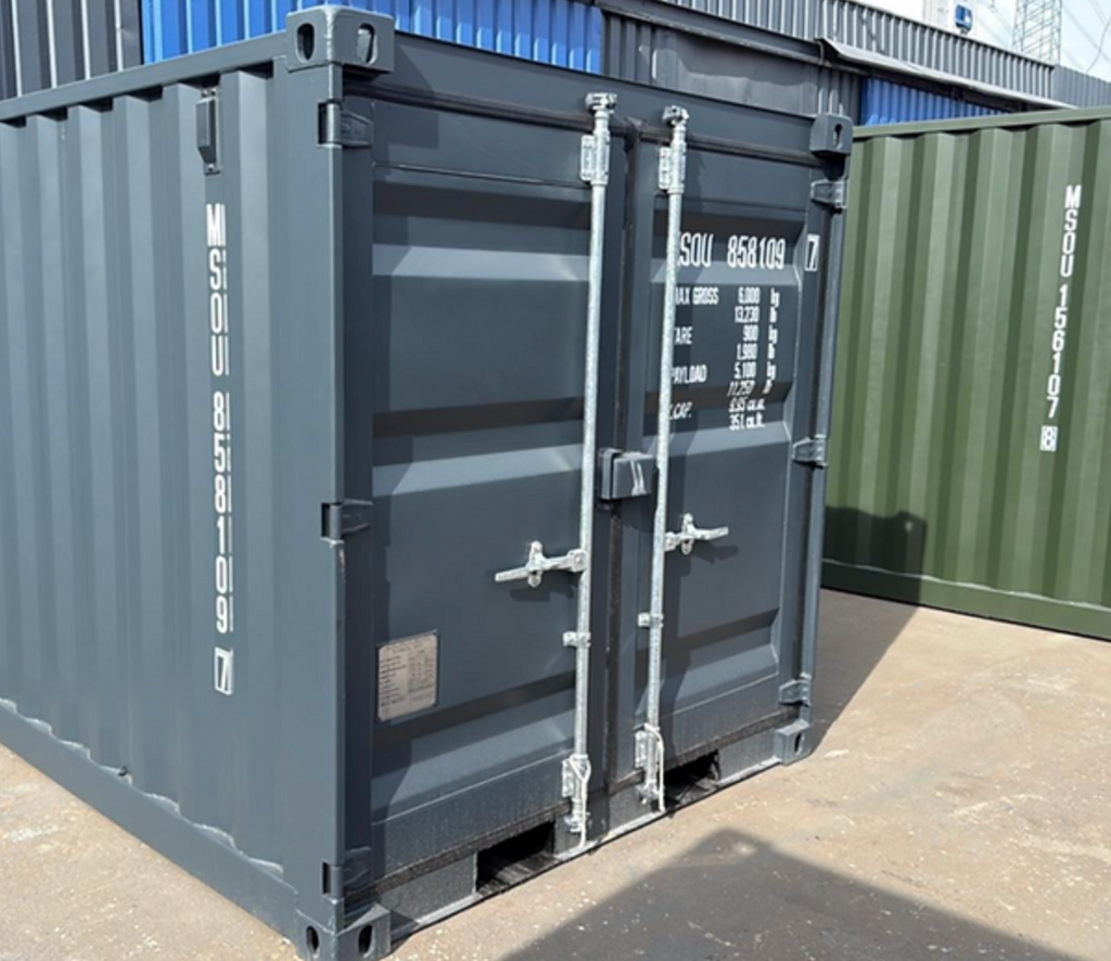 2.4m (8ft) Storage Container - New Anthracite Gray Steel Construction Utility Box