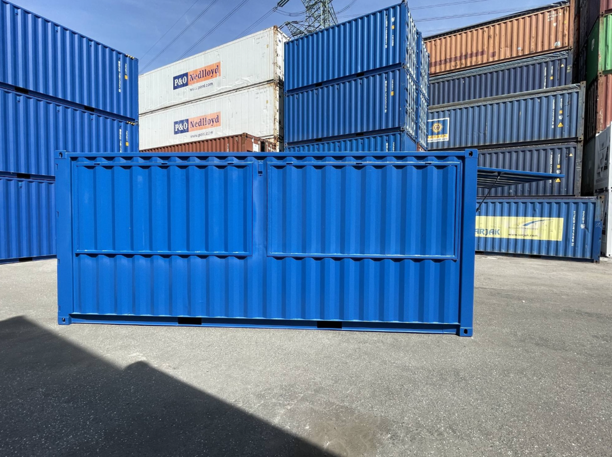6m (20ft) Bar Shipping Container - New Event & Catering Trade Fair Unit (RAL 5010 Gentian Blue) | SA Depot