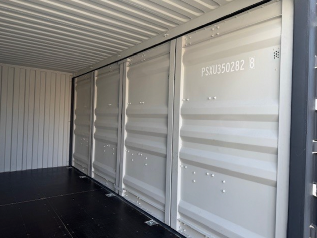 6m (20ft) High Cube Open-Side Shipping Container - One-Trip Used Storage Unit (RAL 7016 Anthracite Gray) for sale near me 0