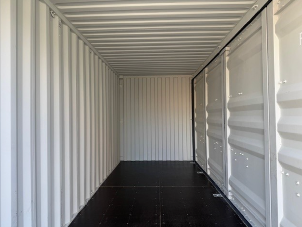 6m (20ft) High Cube Open-Side Shipping Container - One-Trip Used Storage Unit (RAL 7016 Anthracite Gray) for sale near me 00