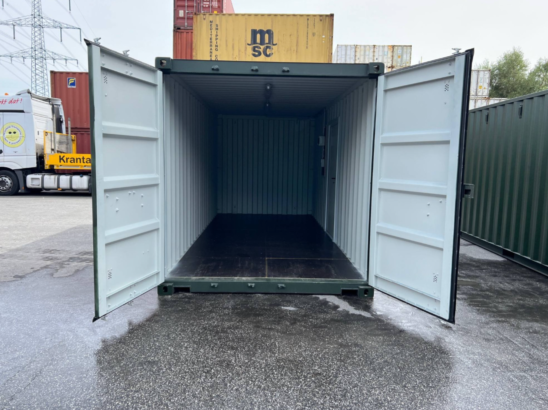 6m (20ft) Shipping Container - New One-Trip Storage Unit with Side Door & Electrical Kits