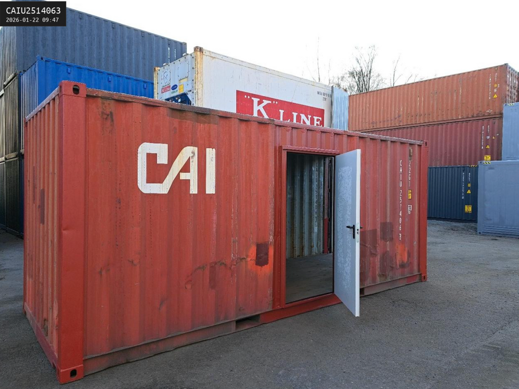 6m (20ft) Shipping Container - Storage Unit with Pre-Installed Side Personnel Door | SA Depot