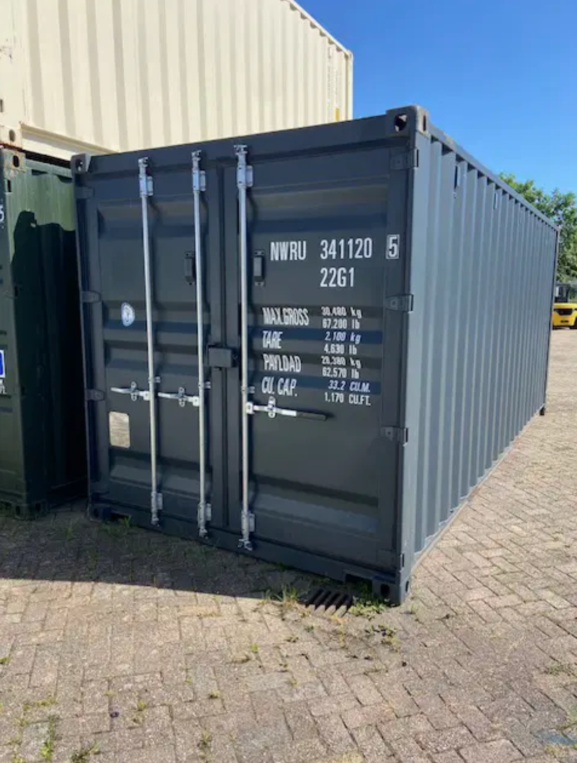 6m (20ft) Shipping Container – Used One-Trip Standard Dry Van (RAL 7035 Light Grey) | SA Depot