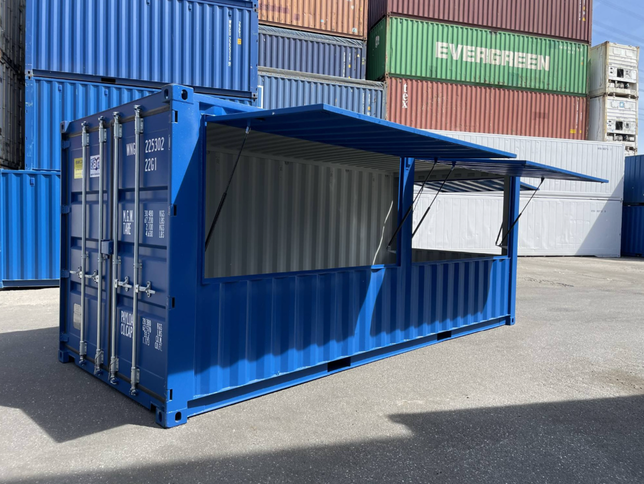 6m (20ft) Bar Shipping Container - New Event &amp; Catering Trade Fair Unit (RAL 5010 Gentian Blue)