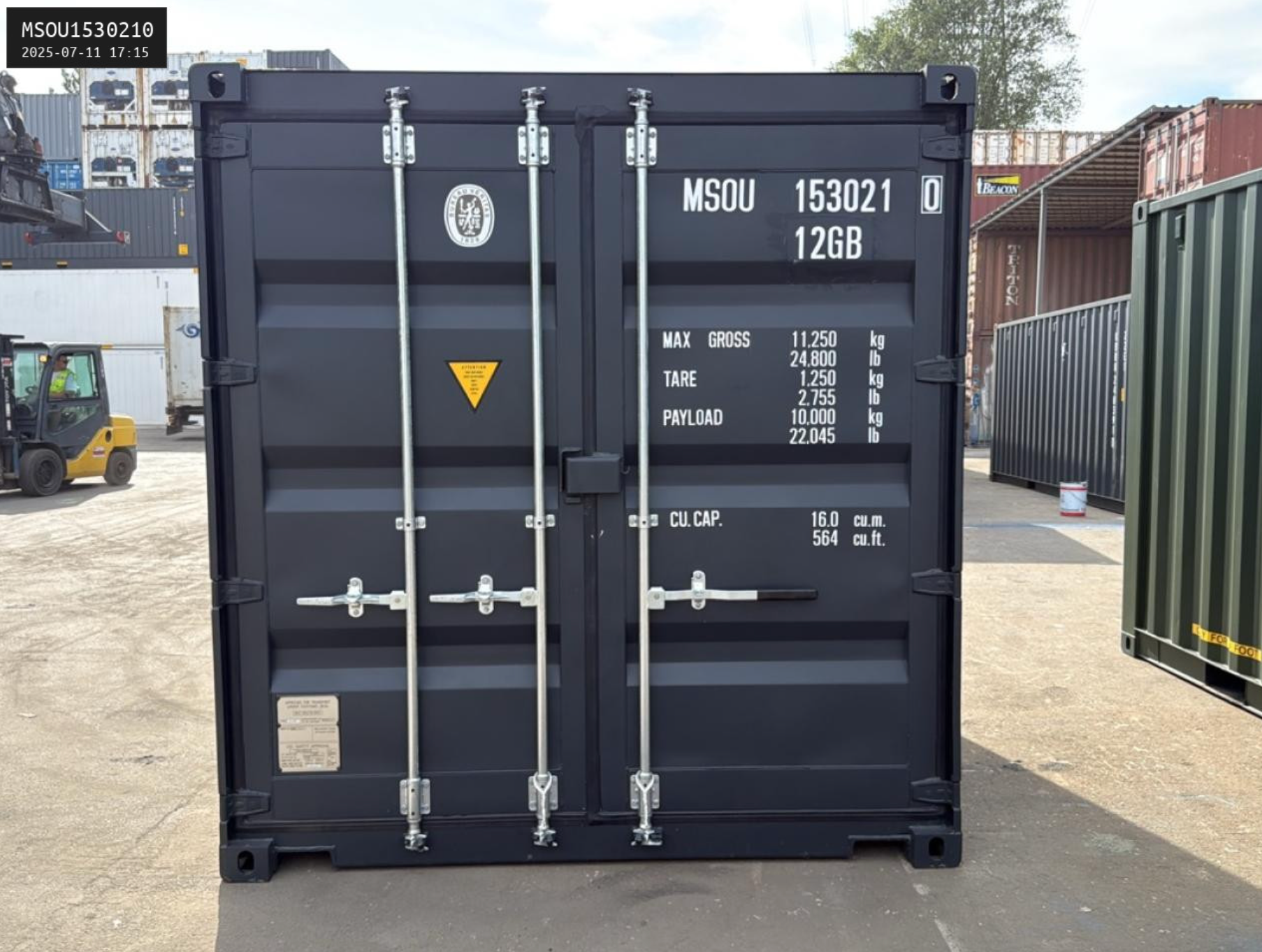 10ft Shipping Container - New Storage Unit (RAL 7021 Black Gray)