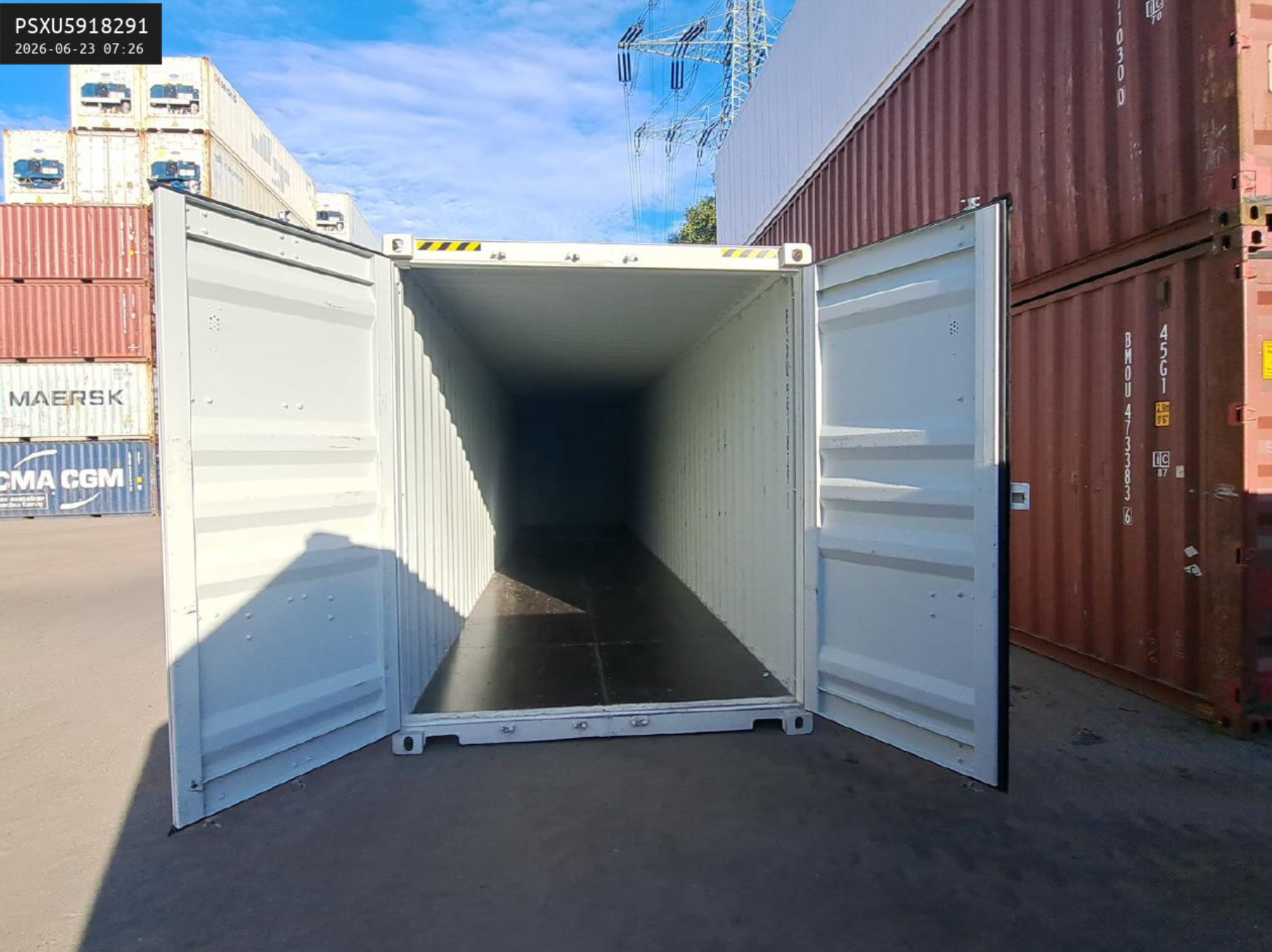 12m (40ft) High Cube Shipping Container - New One-Trip Storage Unit (RAL 9010 Pure White) | SA Depot