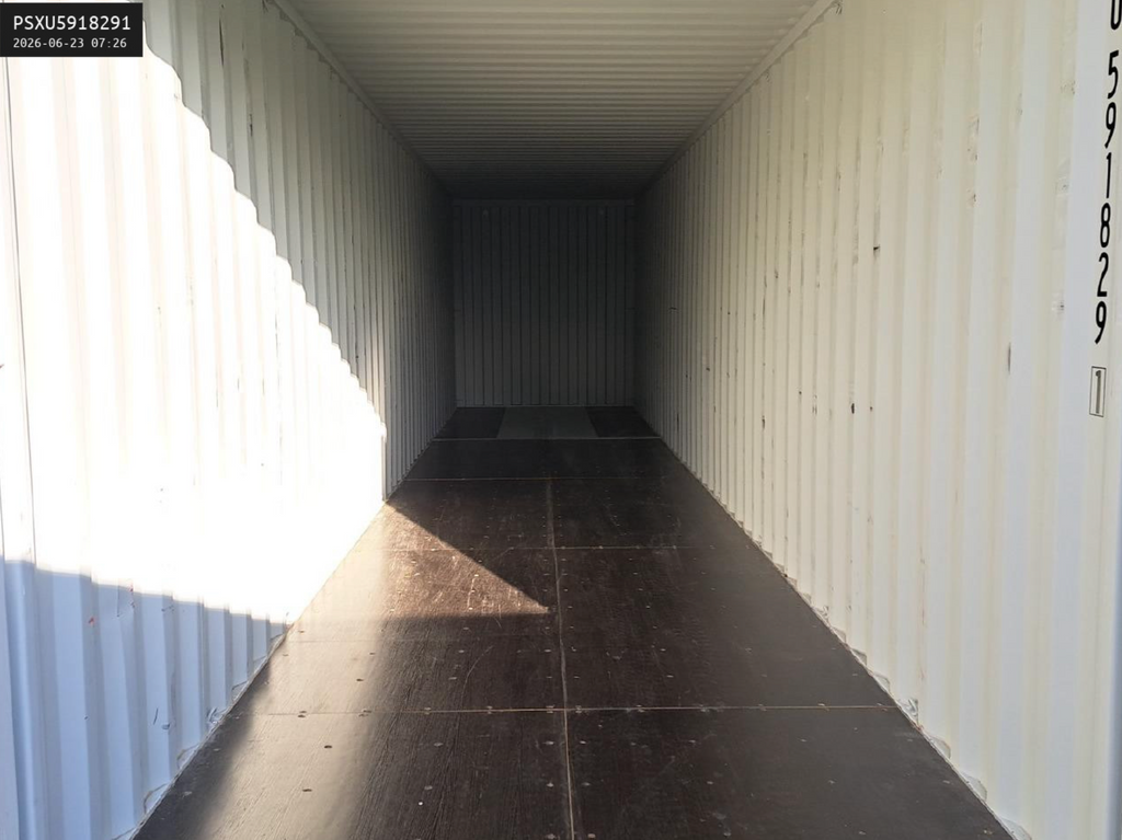12m (40ft) High Cube Shipping Container - New One-Trip Storage Unit (RAL 9010 Pure White) | SA Depot
