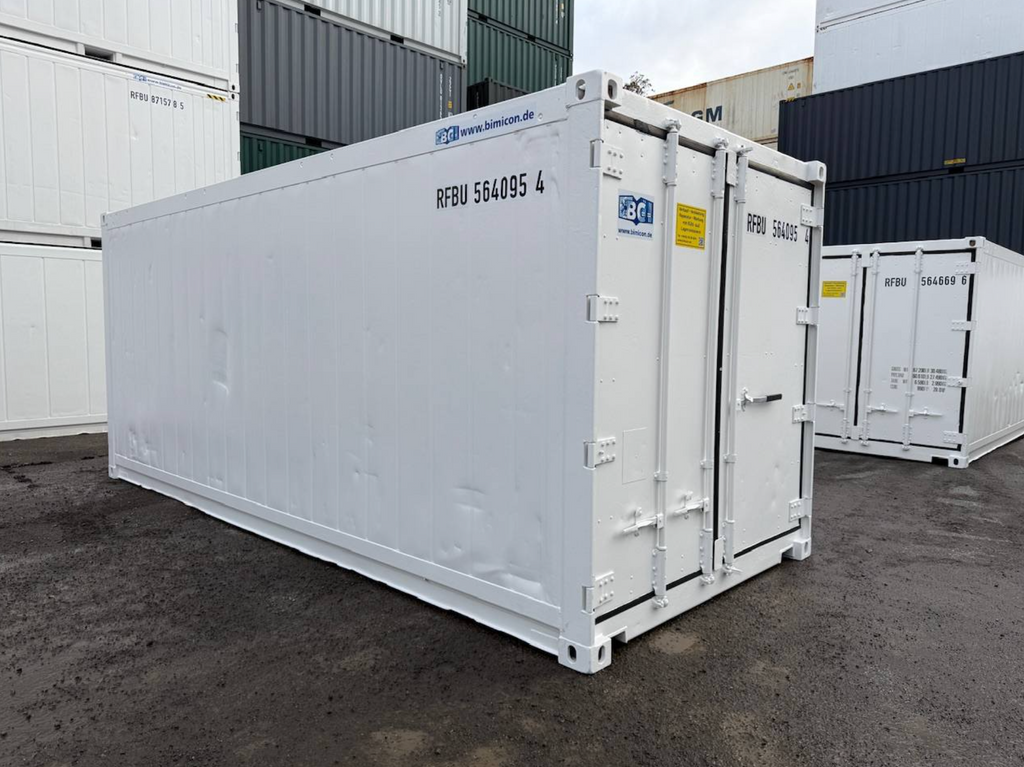 6m (20ft) Shipping Container - Insulated Thermal Storage Unit with Easy-Open Door (RAL 9003) | SA Depot