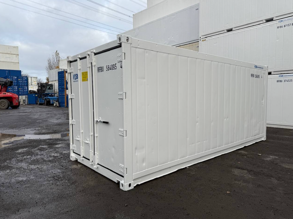 6m (20ft) Shipping Container - Insulated Thermal Storage Unit with Easy-Open Door (RAL 9003) | SA Depot